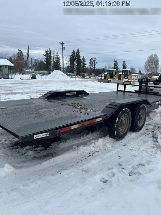 2024 TEXAS PRIDE TRAILERS 21' Lowboy Gravity Tilt Bed 14K Bumper Pull Trailer