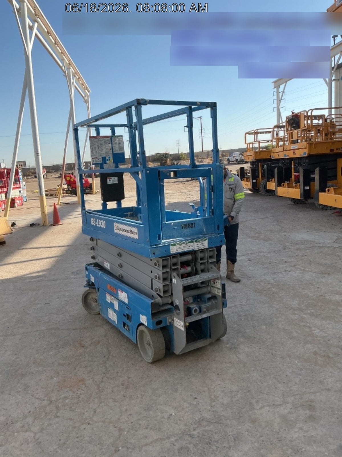 2020 Genie GS-1930 Solid Non Marking Tires, Beacon, Folding rails with half height swing gate