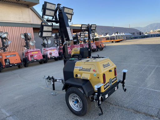 2022 Allmand NLV3GR (4) LED Light Fixture 350W, 23' Vertical Mast, 3kW Prime, Towable, ES Decals, T3