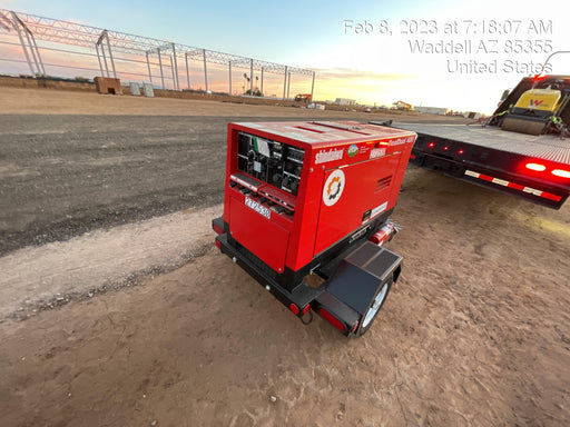 2022 Shindaiwa DGW400MDL Kubota D902 Engine, 23 HP, Dual Op Welder, Wire, Arc, Droop Stick, Tig, and CC Stick Functionality, Simulphase, 3 Phase and 1 Phase Gen Output, Single Axle NB Trlr, Slr Trckl Chrg 12V 12W, Fire Ext