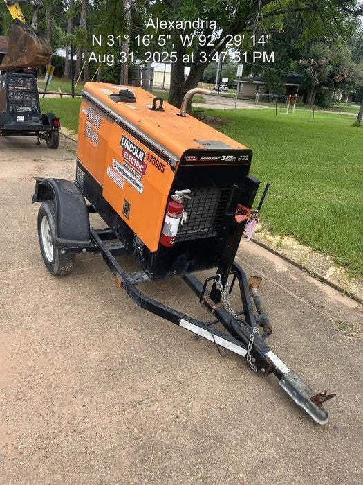 2021 Lincoln Electric Vantage 322 Vantage 322 Ready Pak 3 w/ Decals, ORANGE (includes trailer, cable rack, fender light kit) NO Telematics