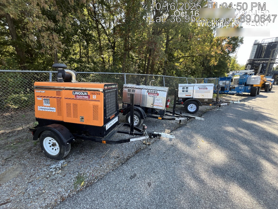 2021 Lincoln Electric Vantage 549X Ready Pak 3, ORANGE (includes trailer, cable rack, fender light kit)