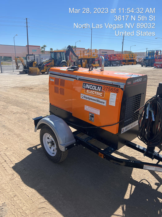 2022 Lincoln Electric LE400 Kubota V1505, Trlr, Cable Rack, Light Kit, ES Decals, T3