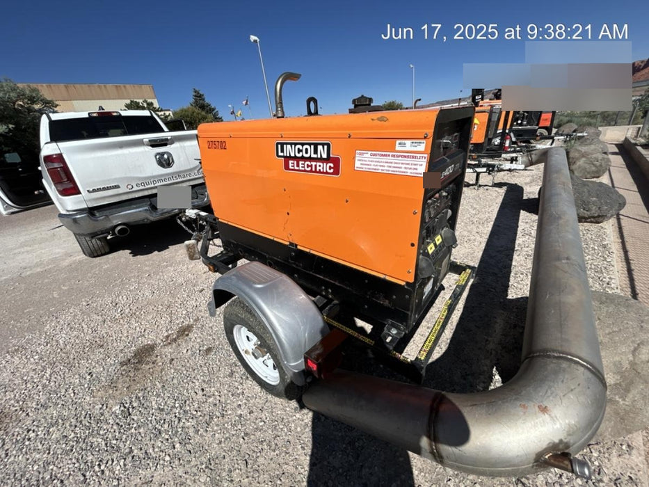 2022 Lincoln Electric LE400 Kubota V1505, Trlr, Cable Rack, Light Kit, ES Decals, T3