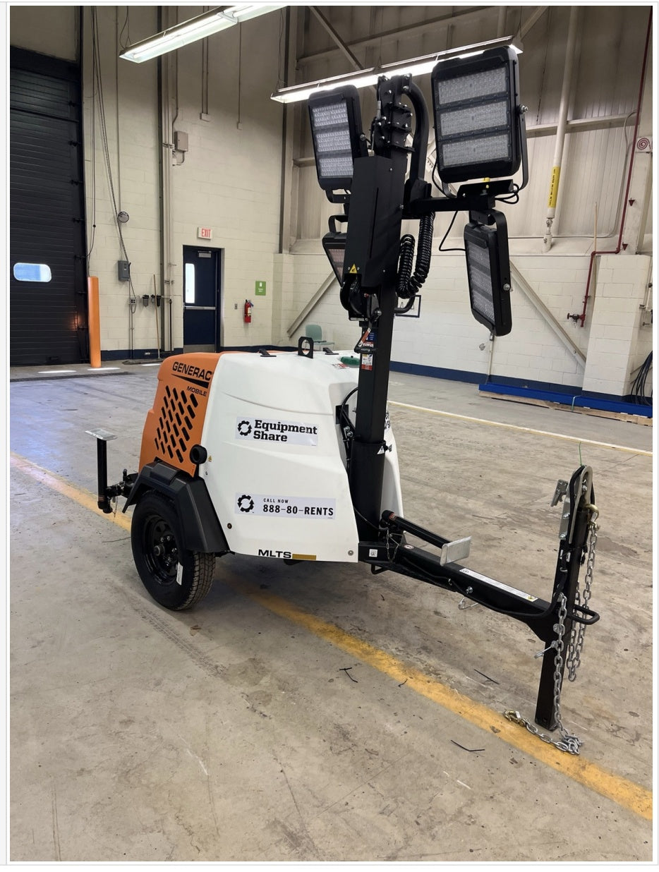 2024 Generac MLT2 Diesel, Flex Switch 120V Input, Powerzone Controller, 
(4) 320W LED Lights, 4kW Generator, 39.9 Gal Fuel Tank, 2" Ball, T3