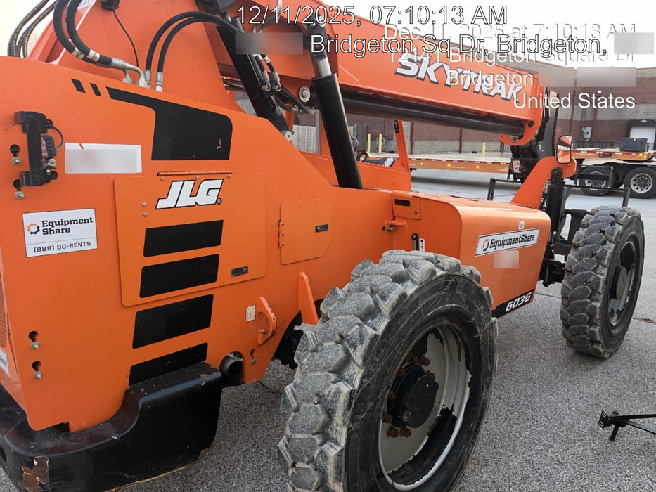 2019 Skytrak 6036 Canopy, Solid Tires, LED Work Lights, Beacon w/50" Carriage, 48" Pallet Forks