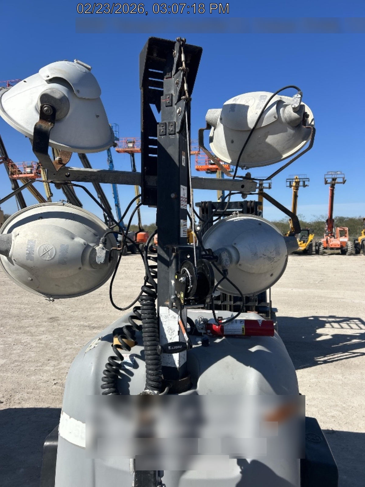 Wacker Neuson LTV6K-MH Power mast, 1100W MH, Fuel Sensors, Wiring Harness