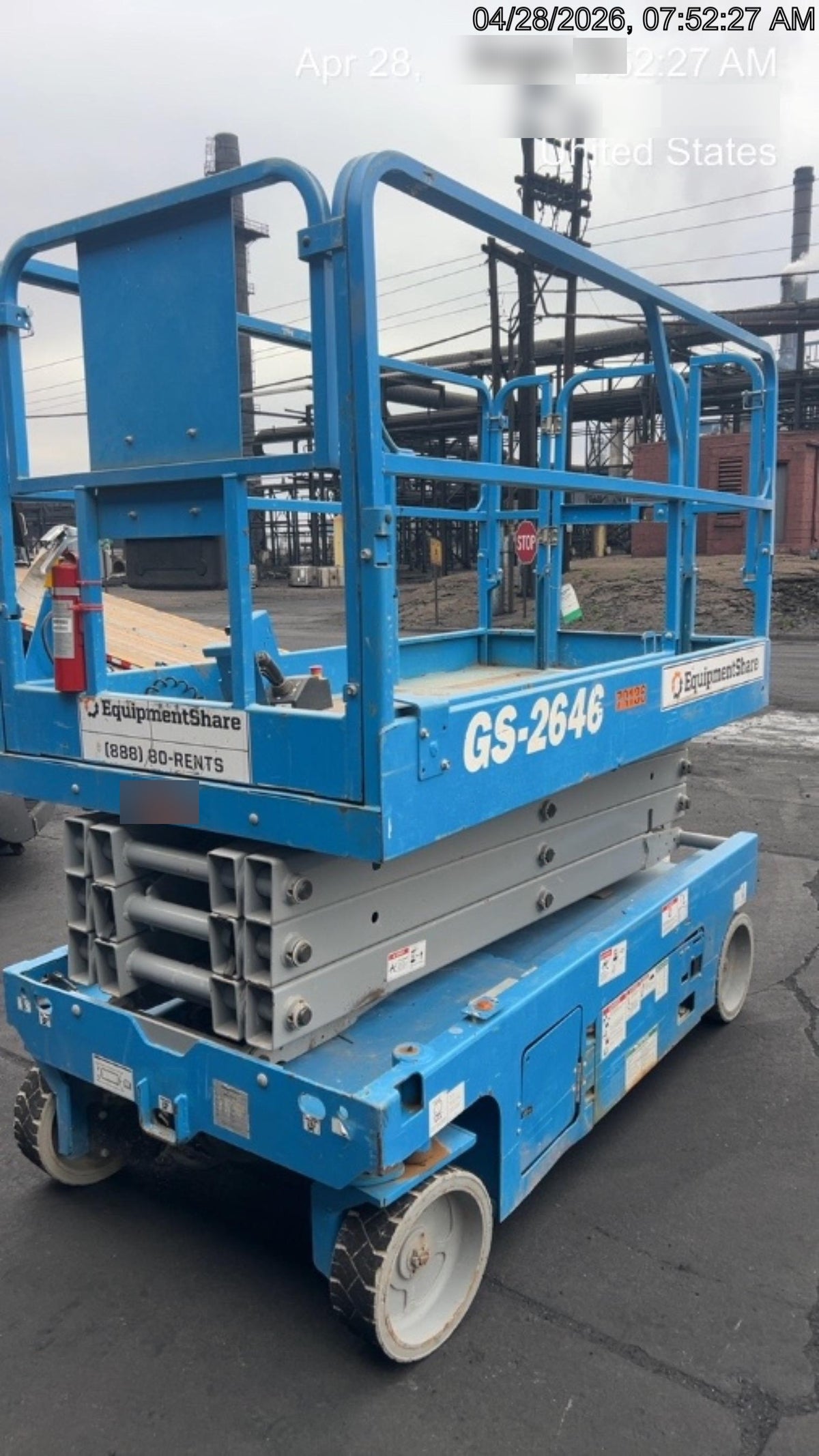 2019 Genie GS-2646 folding rails with full height swing gate