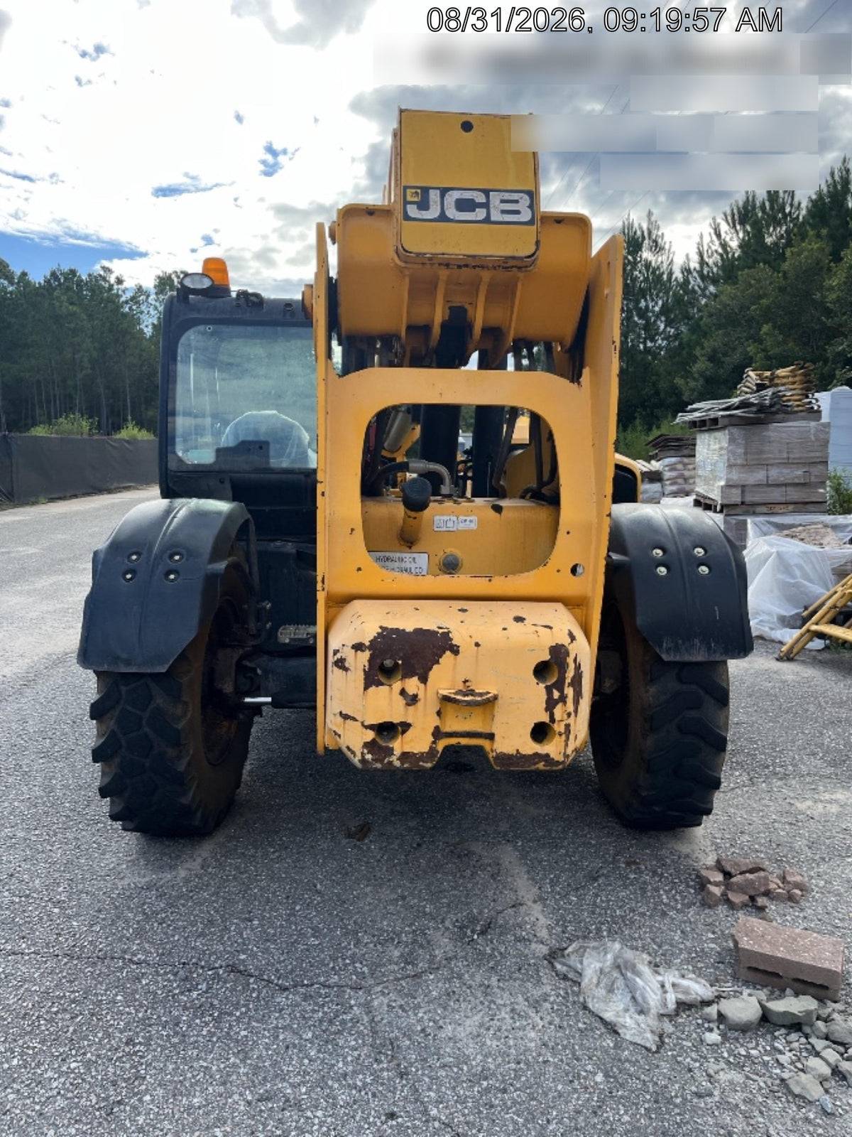 2019 JCB 506-36 Canopy, 74 HP, FF Tires, STD Worklight, Beacon, Aux Hydraulics, Lifting Eye, Back up Alarm, 48" Carriage, 48" Forks