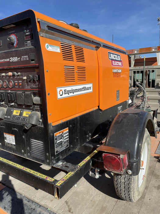 2021 Lincoln Electric Vantage 322 Vantage 322 Ready Pak 3 w/ Decals, ORANGE (includes trailer, cable rack, fender light kit) NO Telematics