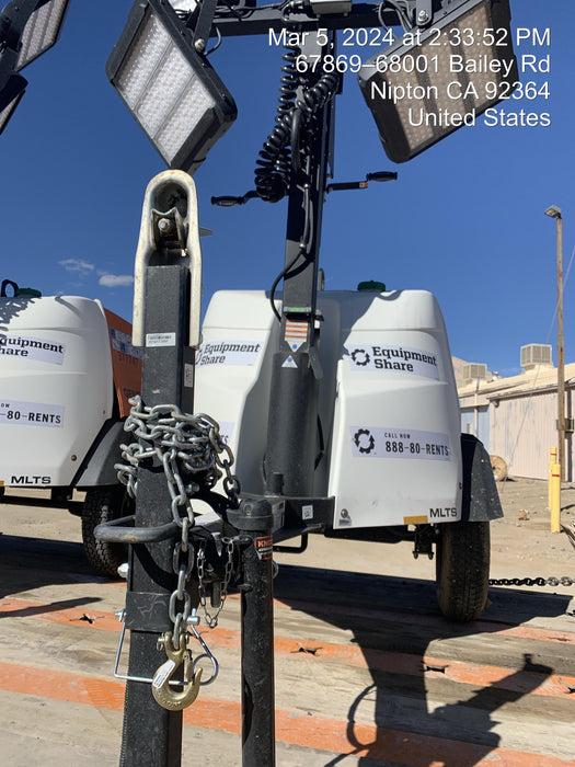 2023 Generac MLT2 Diesel, Flex Switch 120V Input, Powerzone Controller, 
(4) 320W LED Lights, 4kW Generator, 39.9 Gal Fuel Tank, 2" Ball, T3