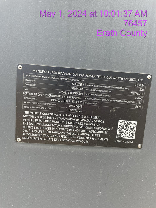 2024 ATLAS COPCO XAS 400-200 PACE PFF
