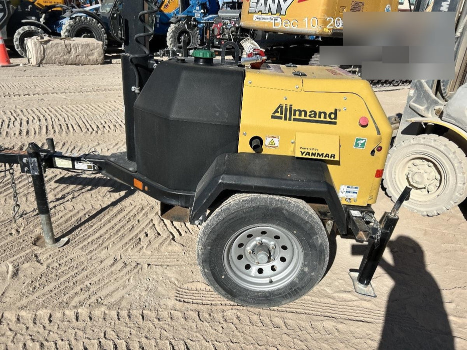 2022 Allmand NLV3GR (4) LED Light Fixture 350W, 23' Vertical Mast, 3kW Prime, Towable, ES Decals, T3