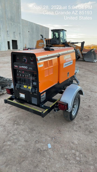 2022 Lincoln Electric LE400 Kubota V1505, Trlr, Cable Rack, Light Kit, ES Decals, T3