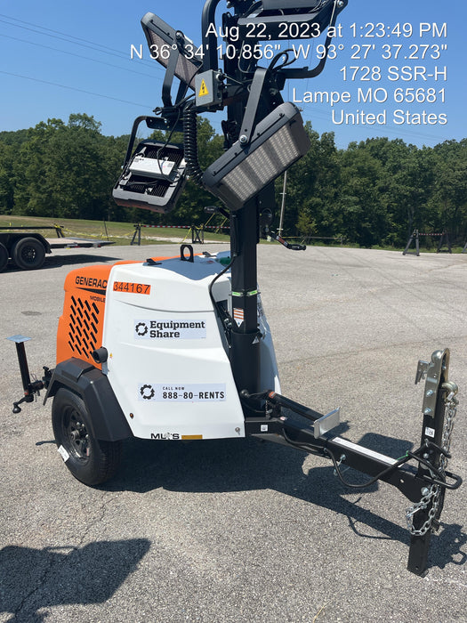 2023 Generac MLT2 Diesel, Flex Switch 120V Input, Powerzone Controller, (4) 320W LED Lights, 4kW Generator, 39.9 Gal Fuel Tank, 2" Ball, T3