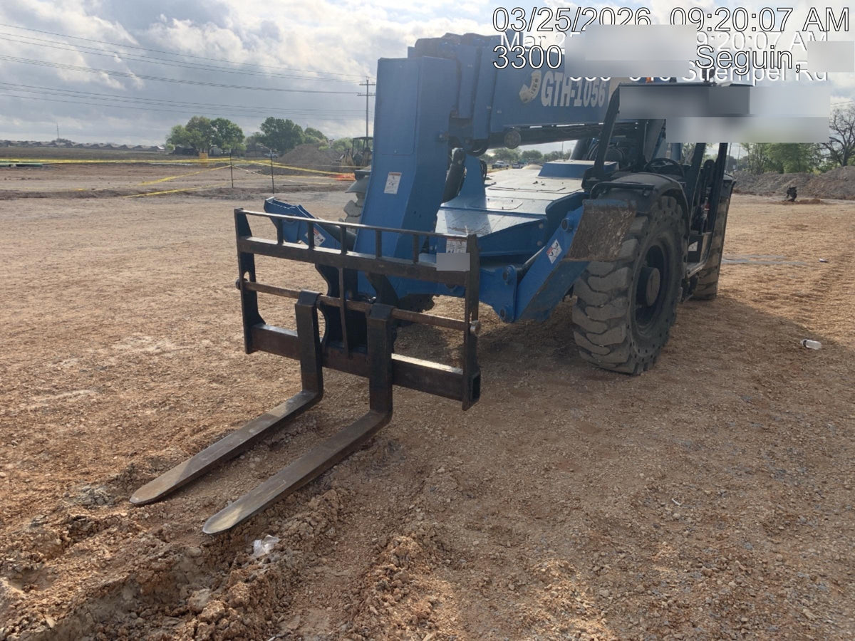 2019 Genie GTH-1056 Canopy, Solid RT Tires, LED Work Lights, Beacon 60" QA Carriage, 60" Forks