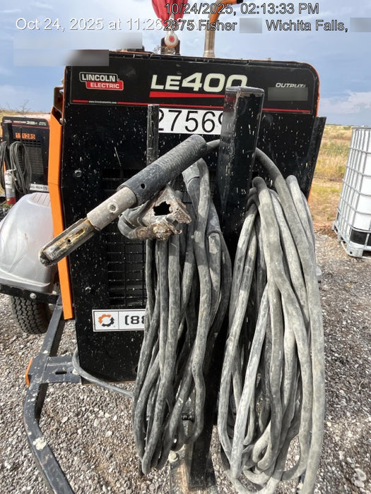 2022 Lincoln Electric LE400 Kubota V1505, Trlr, Cable Rack, Light Kit, ES Decals, T3