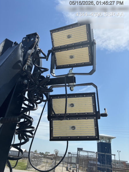 2022 Allmand NLV3GR (4) LED Light Fixture 350W, 23' Vertical Mast, 3kW Prime, Towable, ES Decals, T3