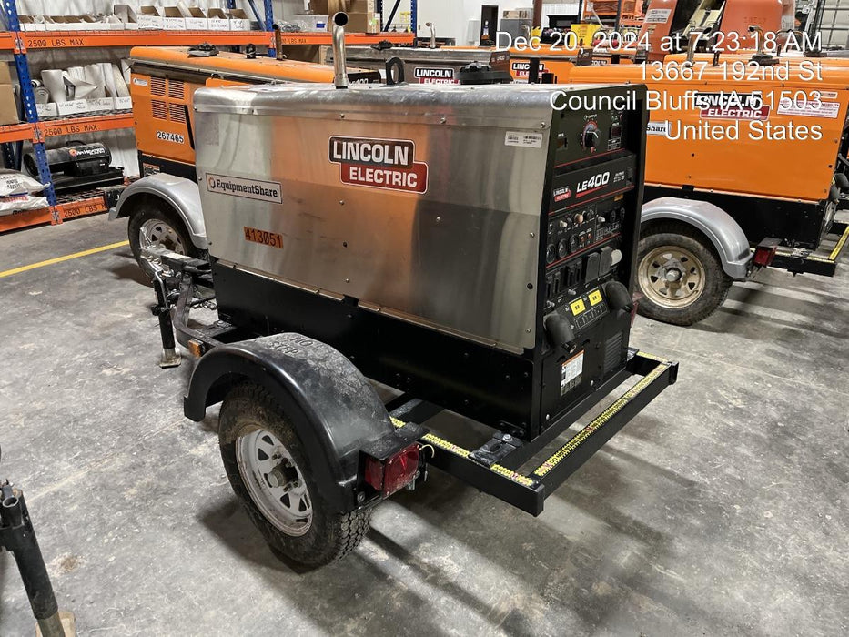 2024 Lincoln Electric LE400 Kubota V1505, Trlr, Cable Rack, Light Kit, ES Decals, T3