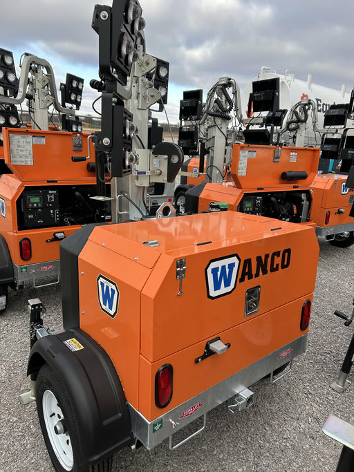 2025 Wanco WLTT-4MM4K Diesel, Mitsubishi L2E, 9.0HP @1800 rpm, Deep Sea Controller, Shore Power Plug, Auto Start, (4) 350W LED Floodlights, 4kW Generator, 60 Gal Fuel Tank, 2" Ball, T3