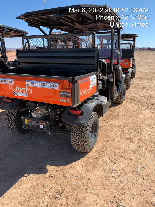 2022 Kubota RTV-X1140W-H Plastic Canopy, Windshield Acrylic Clear, LED Strobe Light, Wire Harness Kit, Back up Alarm