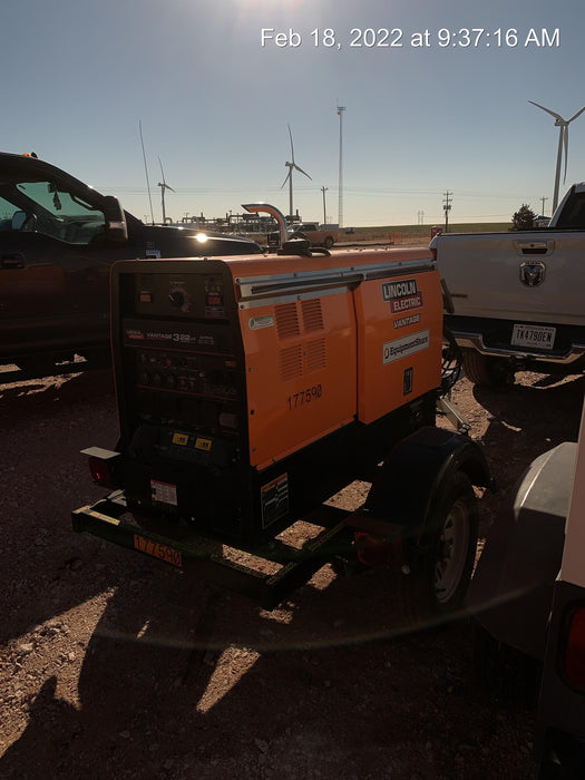 2021 Lincoln Electric Vantage 322 Vantage 322 Ready Pak 3 w/ Decals, ORANGE (includes trailer, cable rack, fender light kit) NO Telematics