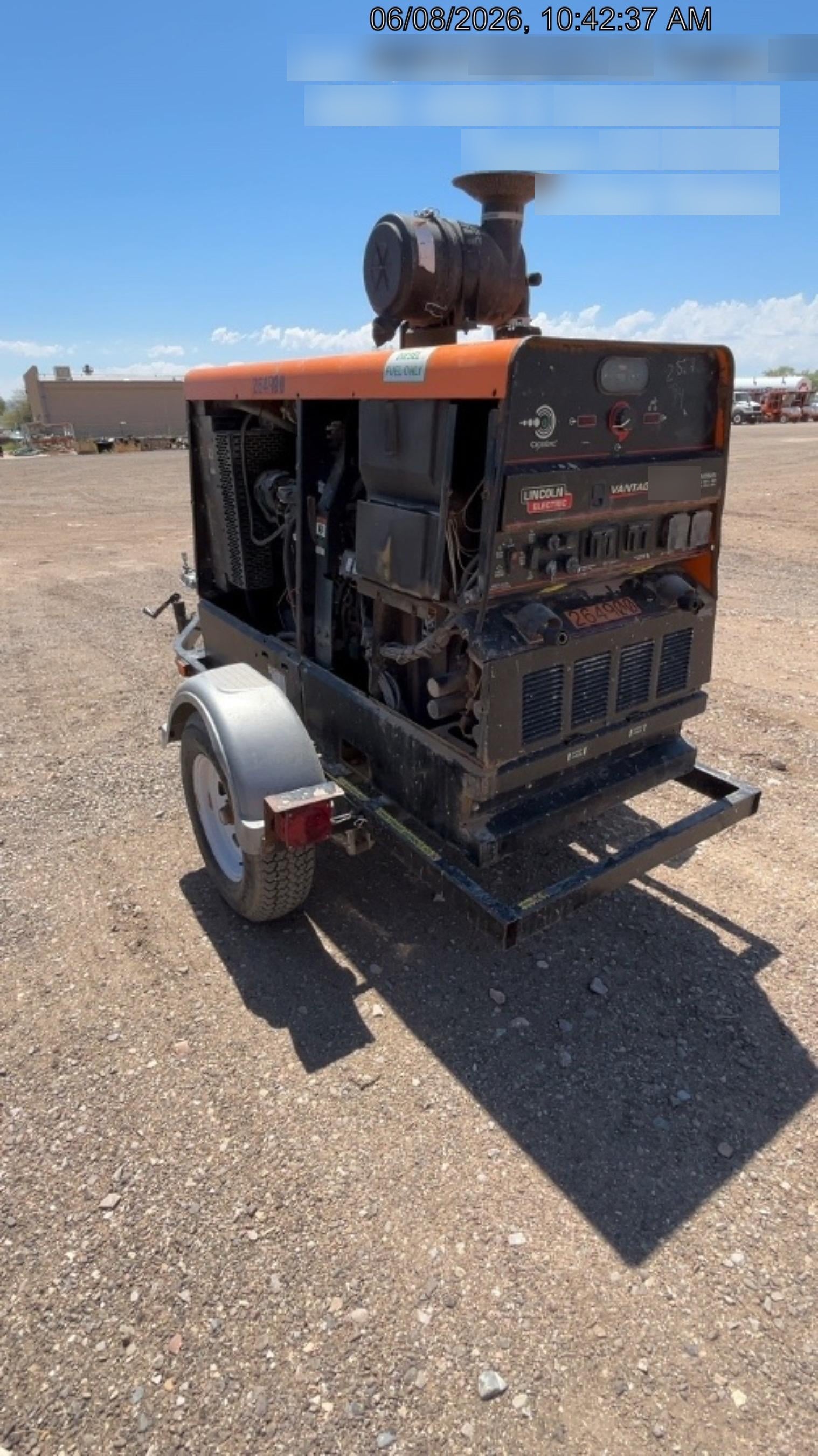 2022 Lincoln Electric Vantage 549X Crosslink Technology, Trailer Mounted, ES Decals, T3