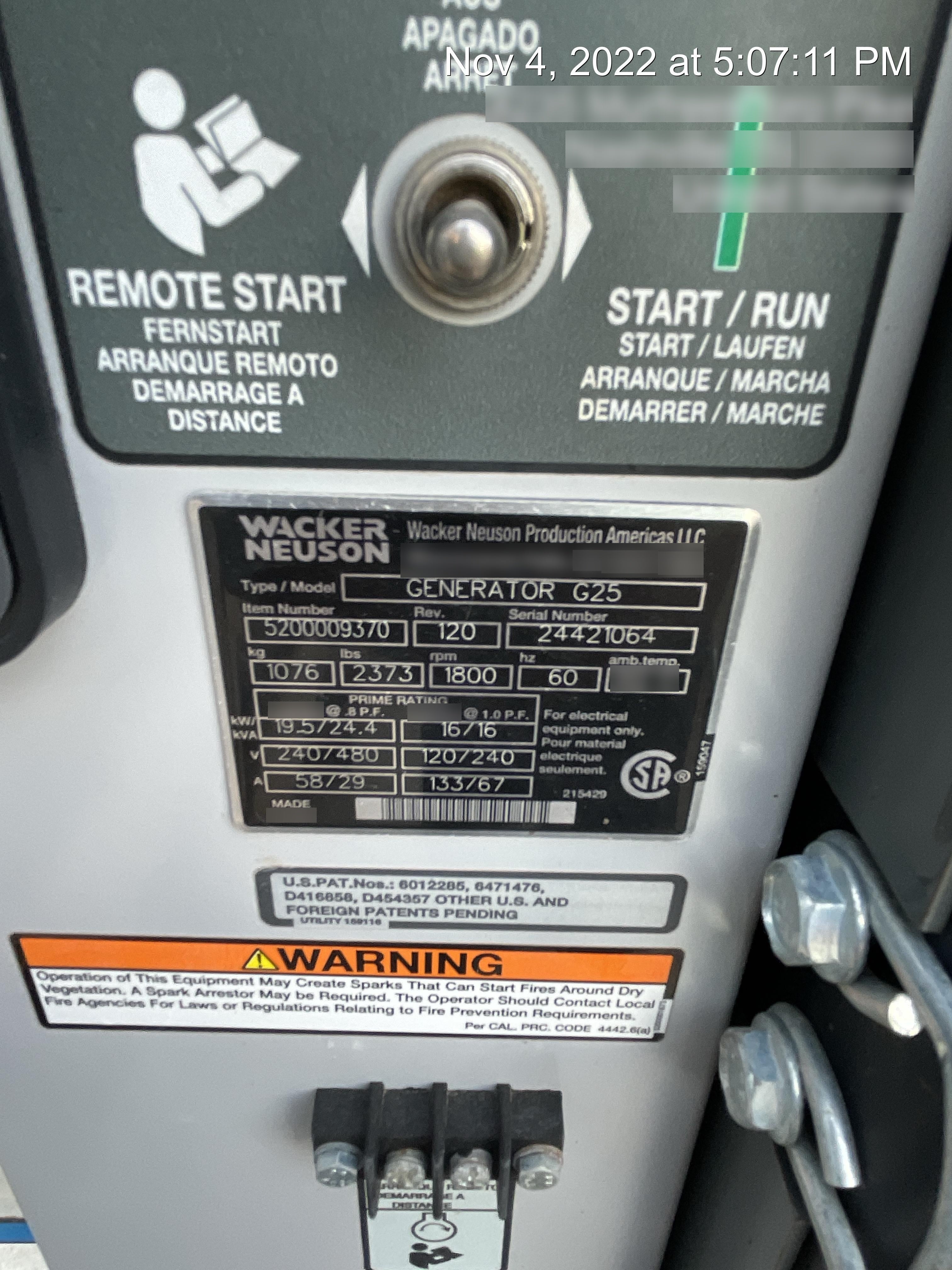 2018 WACKER NEUSON G25
