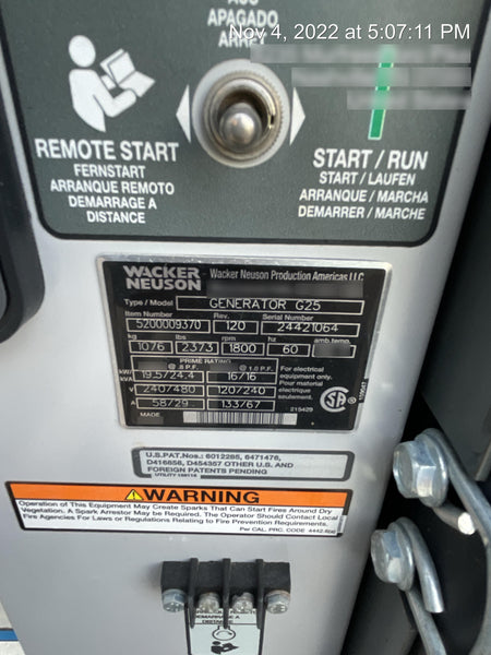 2018 WACKER NEUSON G25