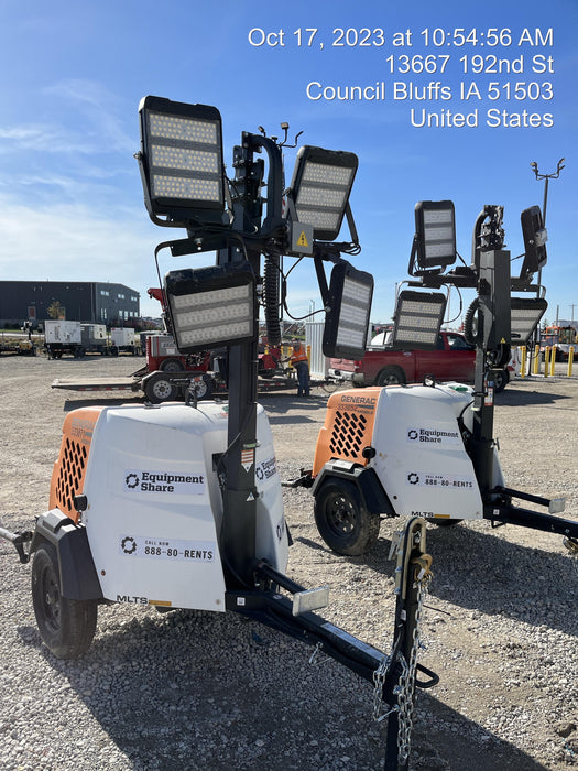 2023 Generac MLT2 Diesel, Flex Switch 120V Input, Powerzone Controller, (4) 320W LED Lights, 4kW Generator, 39.9 Gal Fuel Tank, 2" Ball, T3