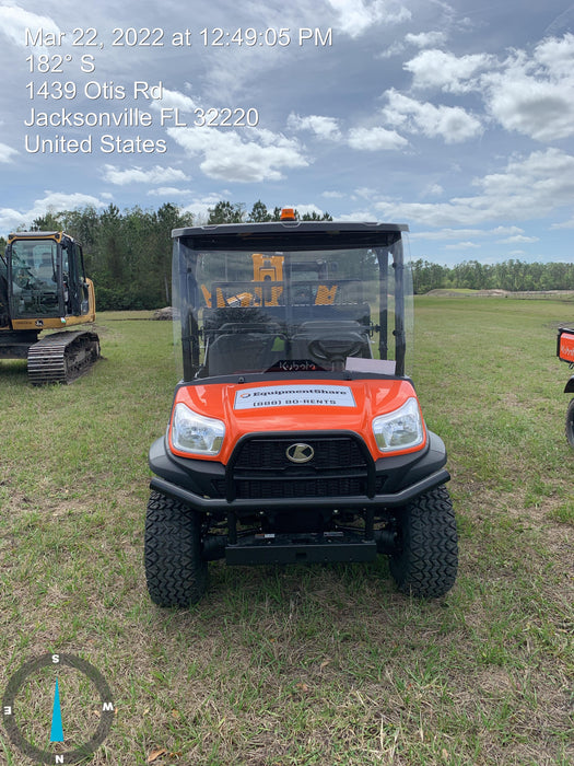 2022 Kubota RTV-X1140W-H Plastic Canopy, Windshield Acrylic Clear, LED Strobe Light, Wire Harness Kit, Back up Alarm