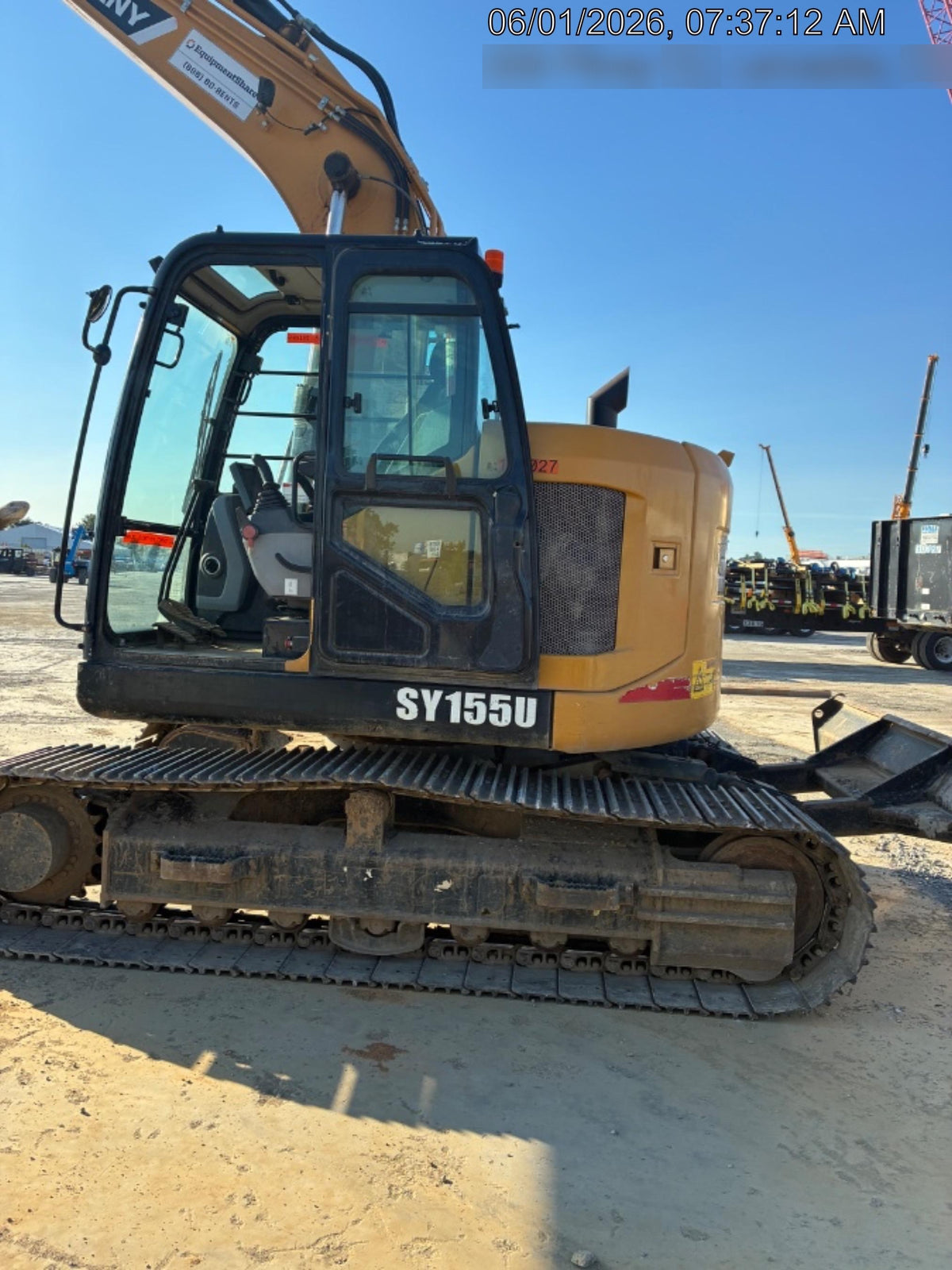 2020 Sany SY155U Rubber Tracks, Front Blade