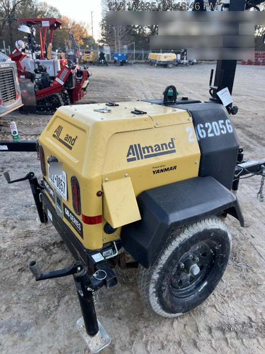 2022 Allmand NLV3GR (4) LED Light Fixture 350W, 23' Vertical Mast, 3kW Prime, Towable, ES Decals, T3