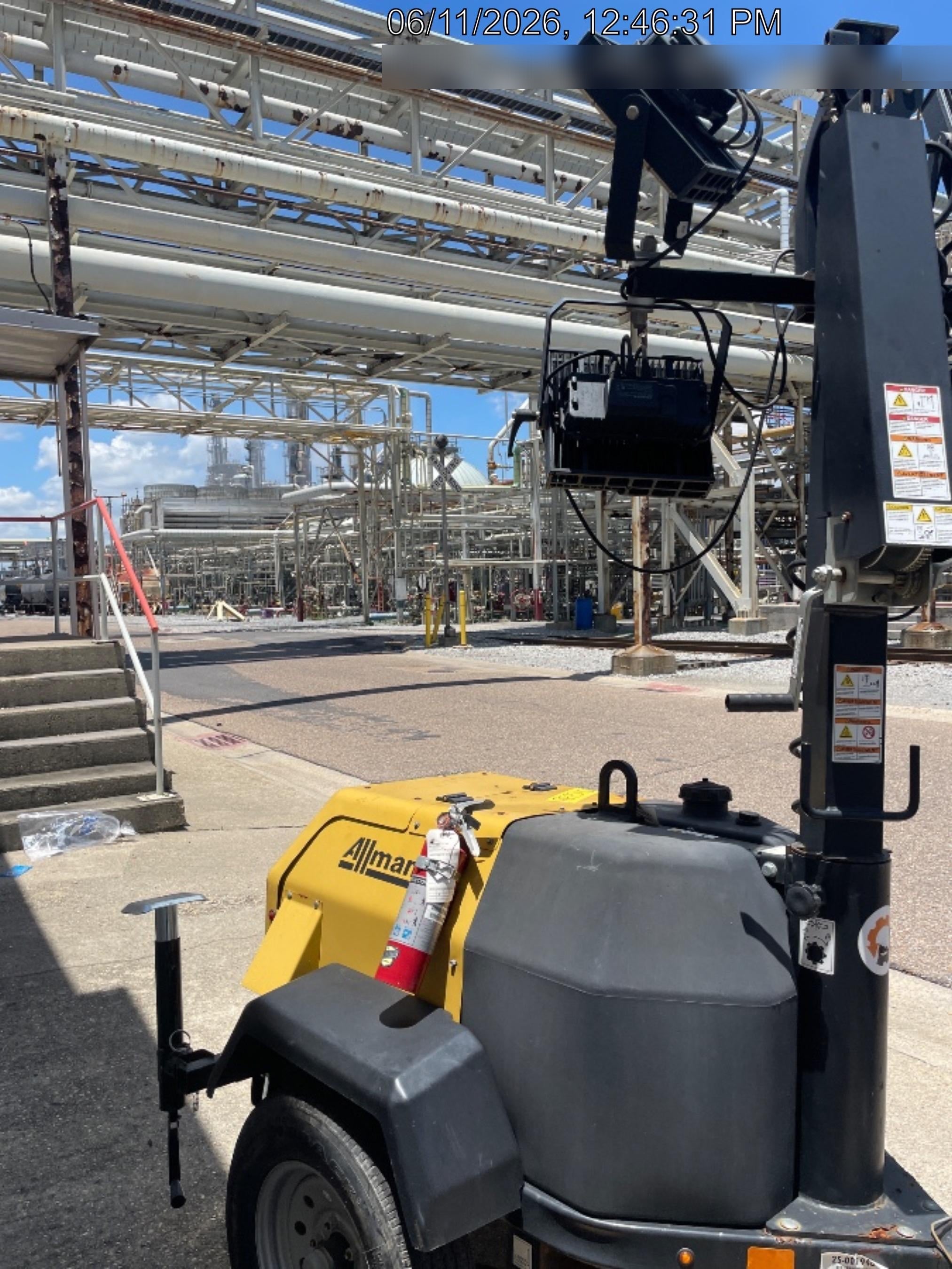 2022 Allmand NLV3GR (4) LED Light Fixture 350W, 23' Vertical Mast, 3kW Prime, Towable, Deep Sea L401, Leveling Jacks, Yanmar T4F 5.8hp