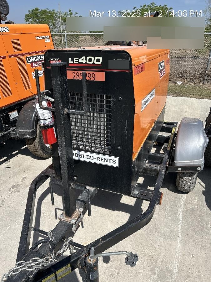 2022 Lincoln Electric LE400 Kubota V1505, Trlr, Cable Rack, Light Kit, ES Decals, T3