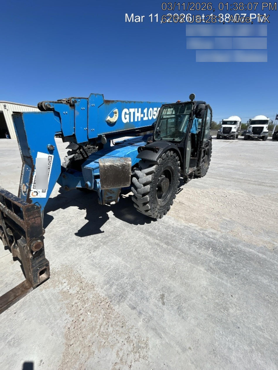 2019 Genie GTH-1056 Cab/Heat/AC, Solid RT Tires, LED Work Lights, Beacon 60" QA Carriage, 60" Forks