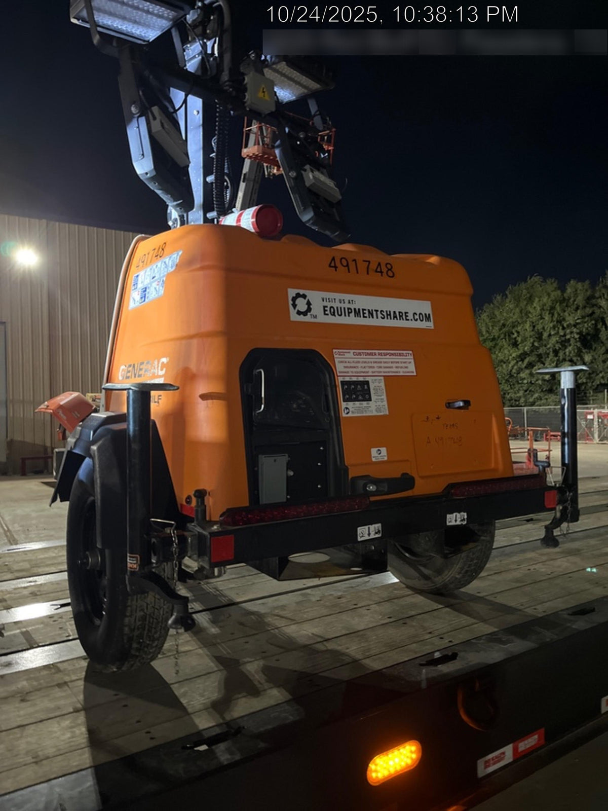 2025 Generac MLTS-4 Diesel, Mitsubishi L2E, 7.1 hp @1800 rpm, Flex Switch 120V Input, Powerzone Controller, (4) 320W LED Lights, 4kW Generator, 39.9 Gal Fuel Tank, 2" Ball, ES Decals