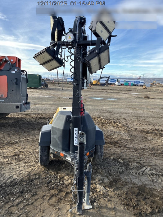 Allmand NLV3GR (4) LED Light Fixture 350W, 23' Vertical Mast, 3kW Prime, Towable, Deep Sea L401, Leveling Jacks, Yanmar T4F 5.8hp