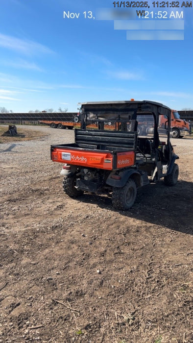 2022 Kubota RTV-X1140W-H Plastic Canopy, Windshield Acrylic Clear, LED Strobe Light, Wire Harness Kit, Back up Alarm