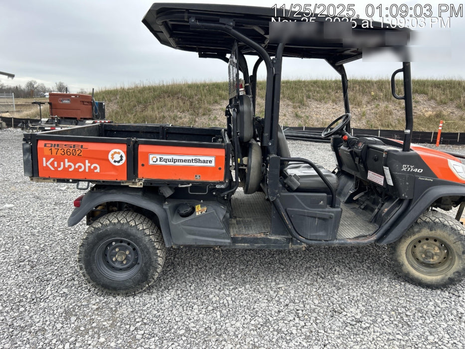2021 Kubota RTV-X1140W-H Plastic Canopy, Windshield Acrylic Clear, LED Strobe Light, Wire Harness Kit, Back up Alarm