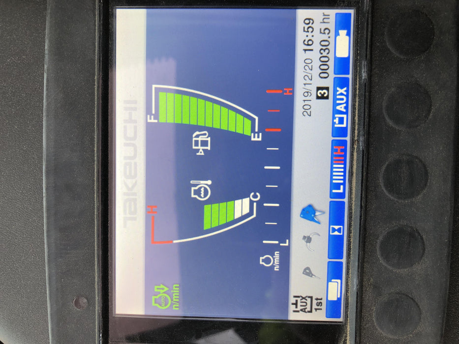 2019 Takeuchi TB290 Cab, AC, Rubber Tracks, Dozer Blade, Travel Alarm, Control Pattern Change Valve, Auxiliary Hydraulics w/18" Quick Coupler Bucket with teeth, 6.2 cu. ft. capacity/24" Quick Coupler Bucket with teeth, 8.6 cu. ft. capacity/36" Quick Coupler Bucket with teeth, 13.4 cu. ft. capacity, Quick Coupler, Hydraulic Thumb Installed