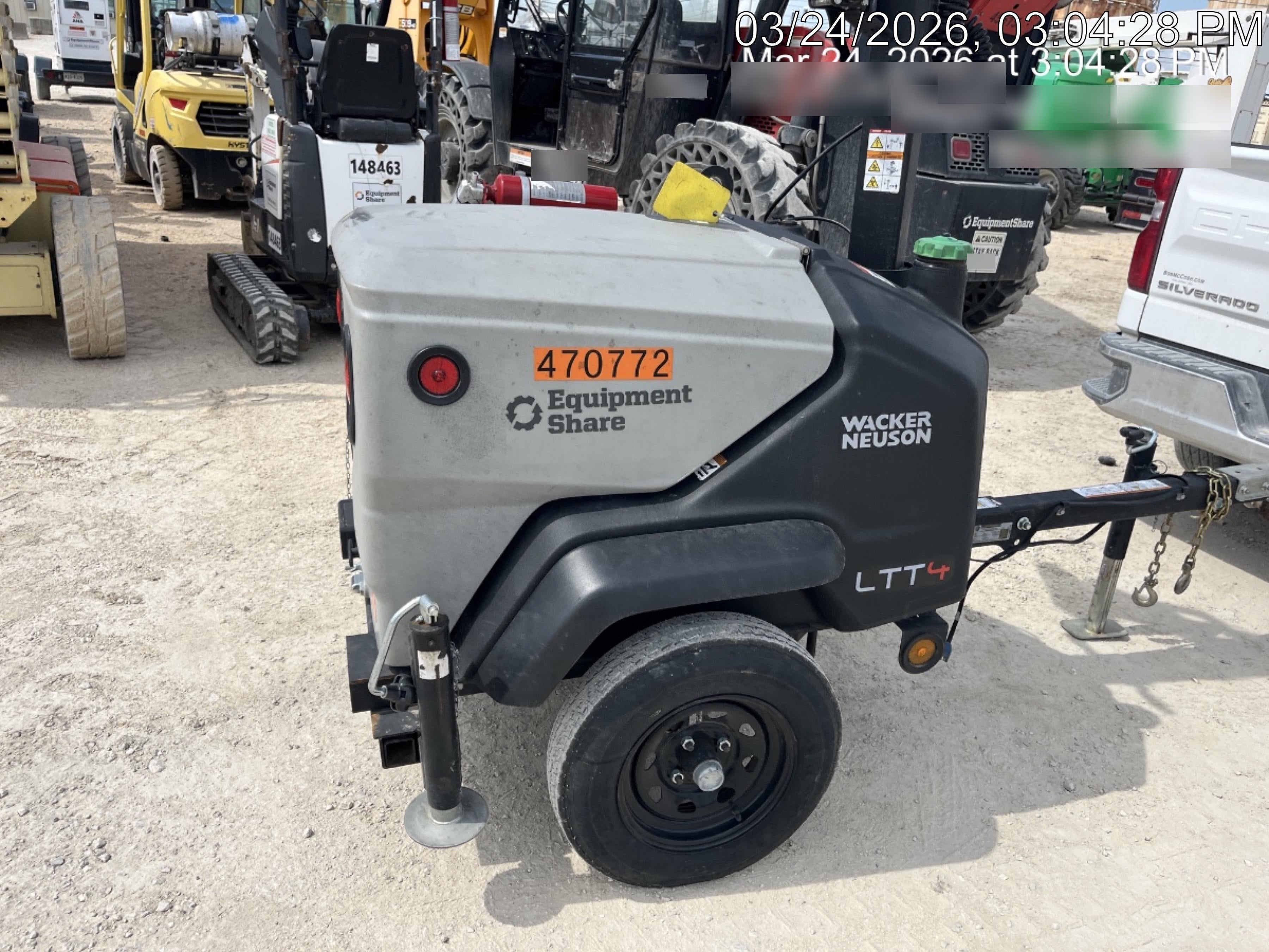 2024 Wacker Neuson LTT4 Diesel, Kohler KDW702, Deep Sea Controller, Auto Start, LED 320W, Bypass Outlet, T3