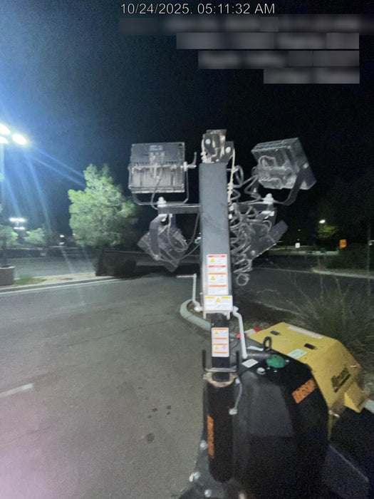 Allmand NLV3GR (4) LED Light Fixture 350W, 23' Vertical Mast, 3kW Prime, Towable, Deep Sea L401, Leveling Jacks, Yanmar T4F 5.8hp