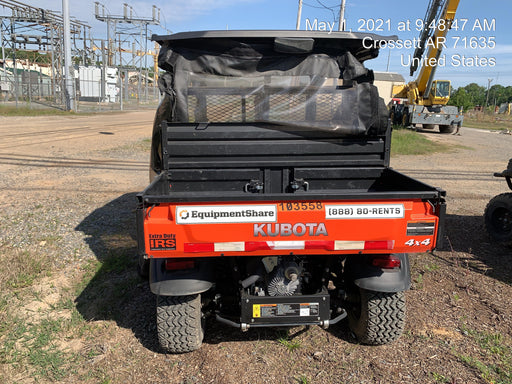Kubota RTV-X1140W-H 4WD utility cart -LED strobe -Windshield tempered glass -Plastic canopy -Wire harness kit -Backup alarm