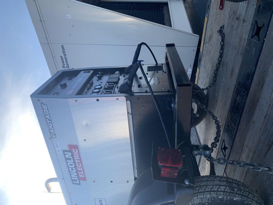 2019 Lincoln Electric Vantage 322 Welder Ready-Pak 3, Two wheel trailer, Fender and Light kit, Cable Rack