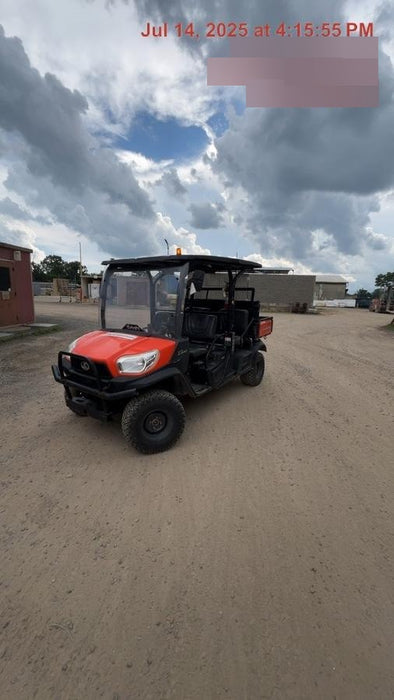 2020 Kubota RTV-X1140W-H 4WD utility cart -LED strobe -Windshield tempered glass -Plastic canopy -Wire harness kit -Backup alarm