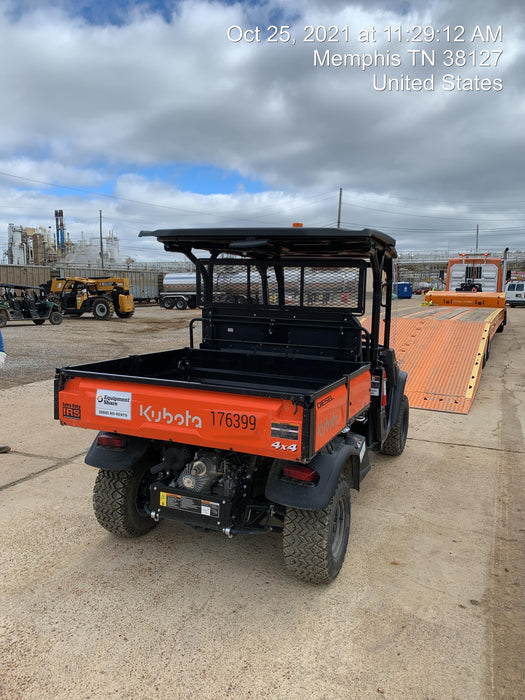 2021 Kubota RTV-X1140W-H Plastic Canopy, Windshield Acrylic Clear, LED Strobe Light, Wire Harness Kit, Back up Alarm