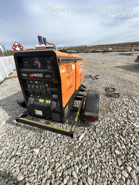 2022 Lincoln Electric LE400 Kubota V1505, Trlr, Cable Rack, Light Kit, ES Decals, T3