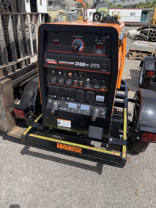 2021 Lincoln Electric Vantage 322 Vantage 322 Ready Pak 3 w/ Decals, ORANGE (includes trailer, cable rack, fender light kit) NO Telematics