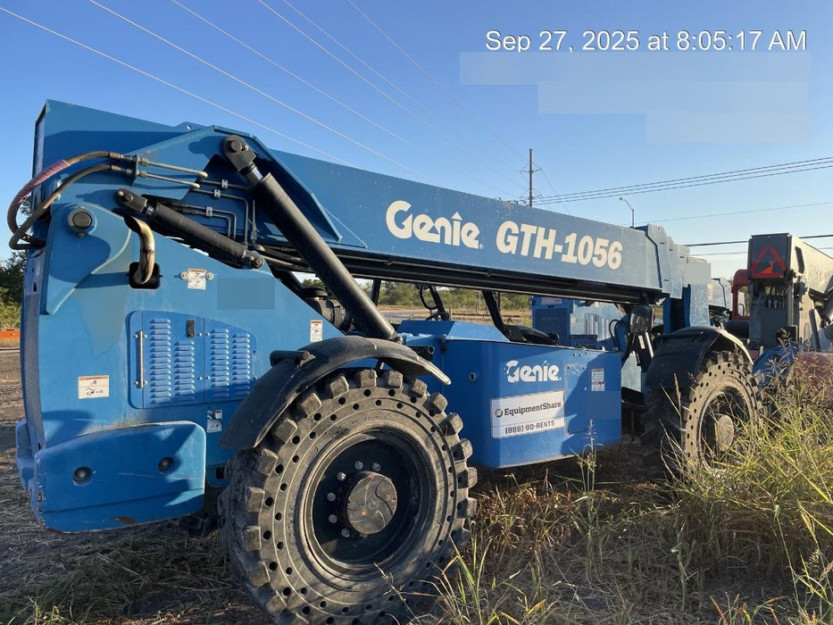 2018 Genie GTH-1056 GTH-1056 w/Open ROPS, Solid Tires, Work Lights, 60" carriage/forks, cab mesh, beacon
